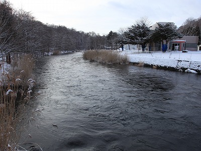 冬の千歳川