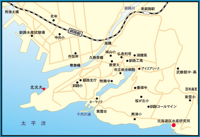 釧路庁舎周辺図